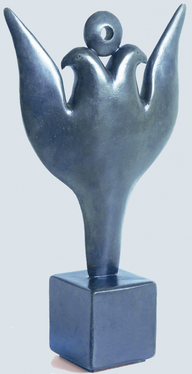 Escultura que conforma el galardón entregado en los Premios Consejo Social