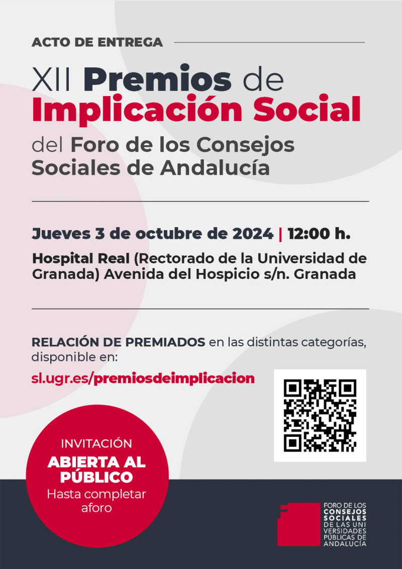 XII premios Foro Consejos Sociales cartel Foro